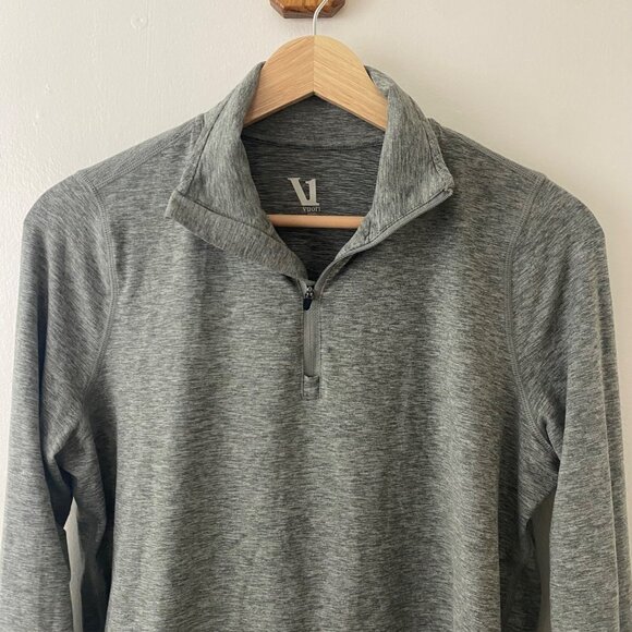 Vuori Pullover Zipper Long Sleeve Shirt Top Gray - Picture 2 of 12